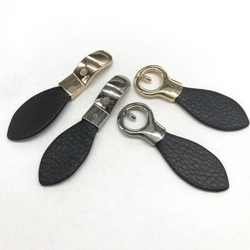 New metal clip buckle PU leather loop leather buckle coat fur collar cuff buckle