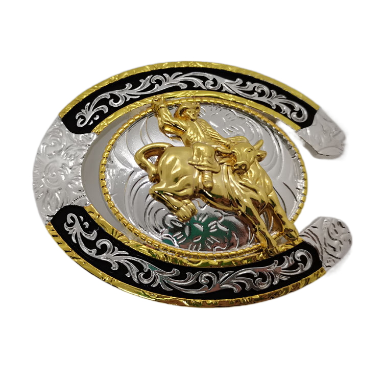 Wholesale Custom Horseshoe Shape Design Zinc Alloy Raised 3D Brass Cowboy Antique Metal Belt Buckles For Men