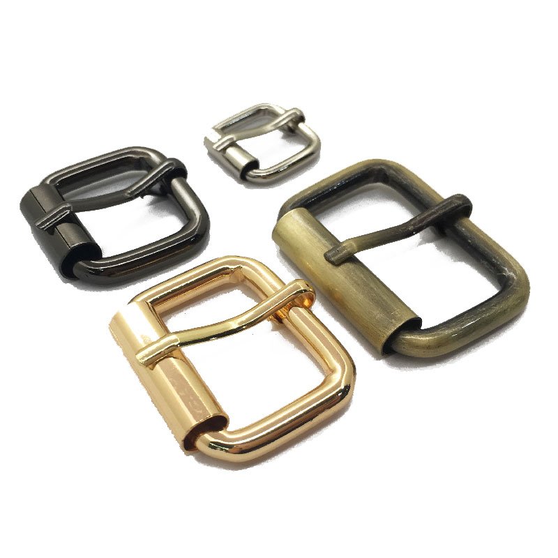 Metal Roller Bag Belt Straps Accessory Lock Pin Clip Square Handbag Hardware Buckle For Leather