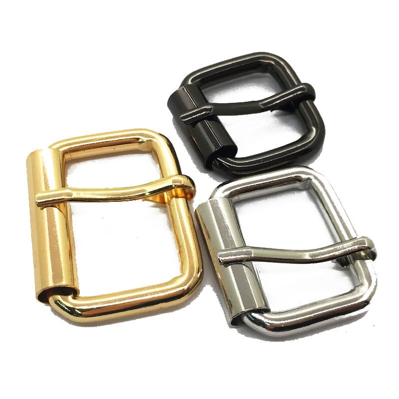 Metal Roller Bag Belt Straps Accessory Lock Pin Clip Square Handbag Hardware Buckle For Leather