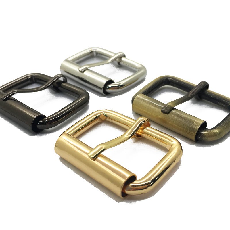 Metal Roller Bag Belt Straps Accessory Lock Pin Clip Square Handbag Hardware Buckle For Leather