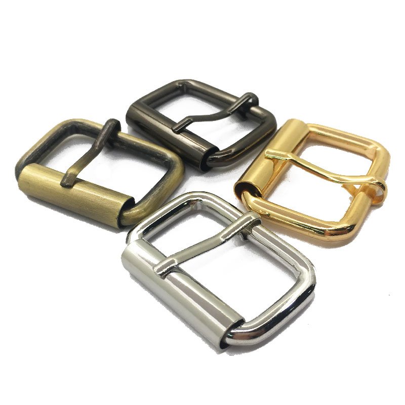 Metal Roller Bag Belt Straps Accessory Lock Pin Clip Square Handbag Hardware Buckle For Leather