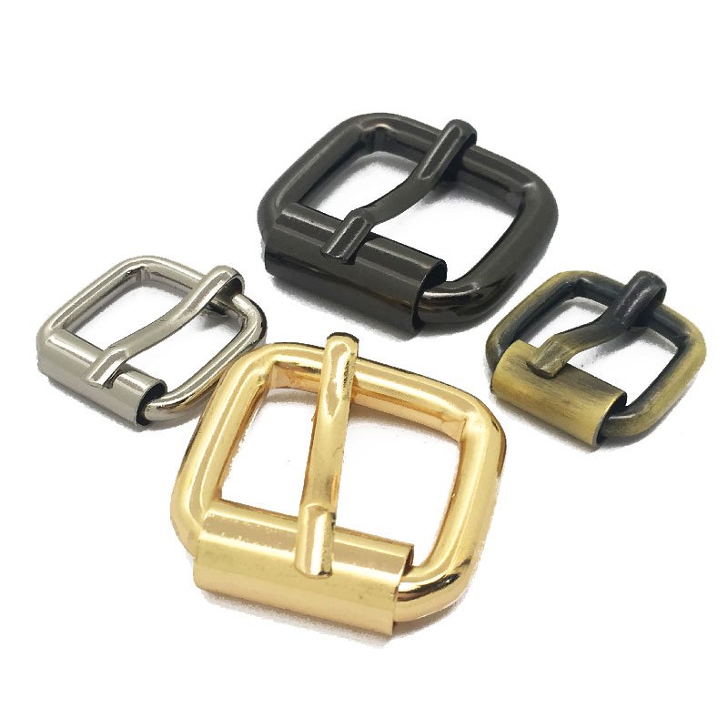Metal Roller Bag Belt Straps Accessory Lock Pin Clip Square Handbag Hardware Buckle For Leather
