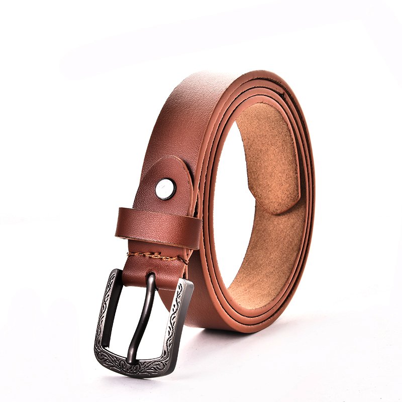 Wholesale Genuine Cowhide Leather Belt Women Business Casual Cow Leather Ferragamo Customizable Black Color Western OEM