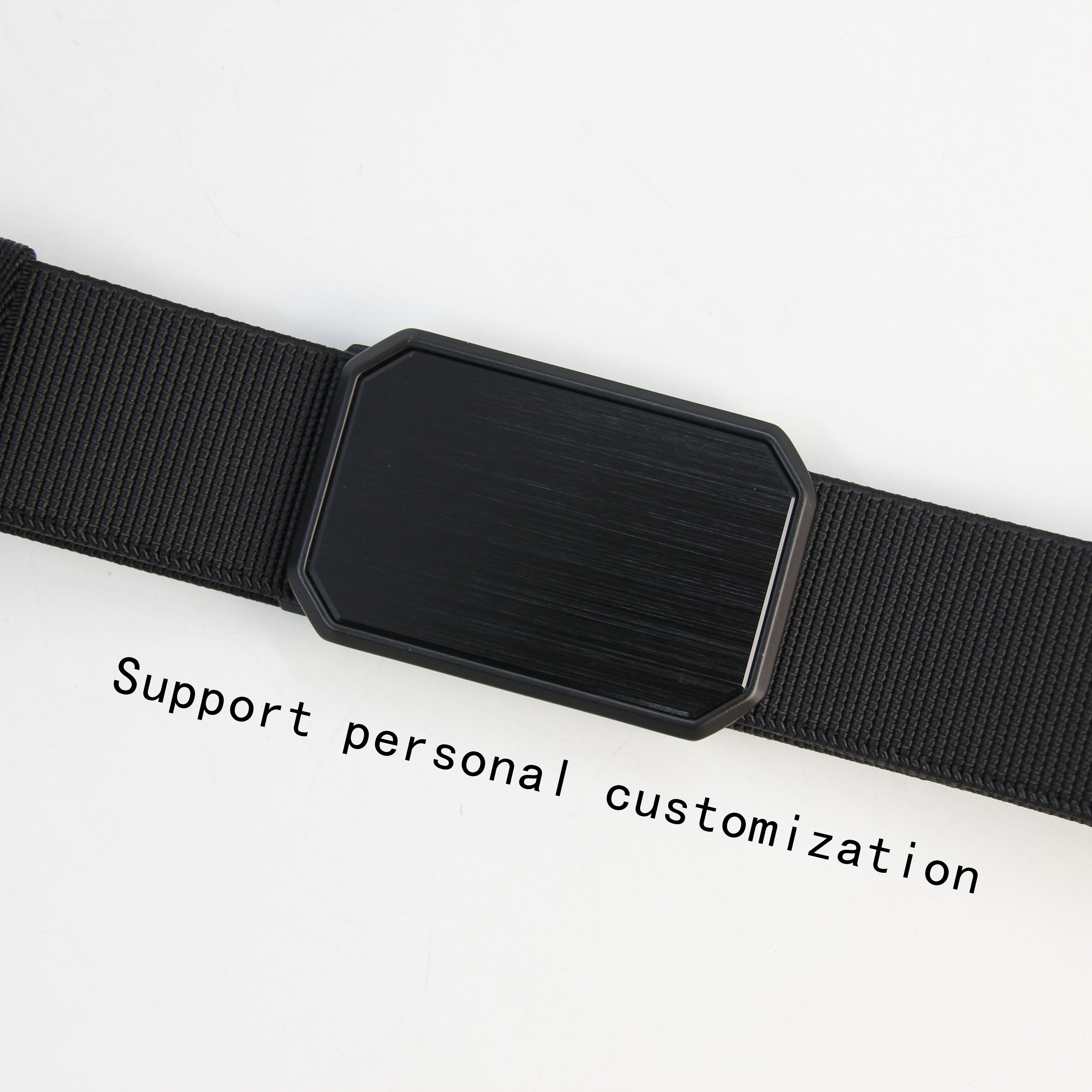 Alloy Magnetic Metal Buckle Free Custom Logo 1.5" New Arrival Magnetic Metal Buckle Men's Stretch Nylon Belt Elastic Jeans Belt