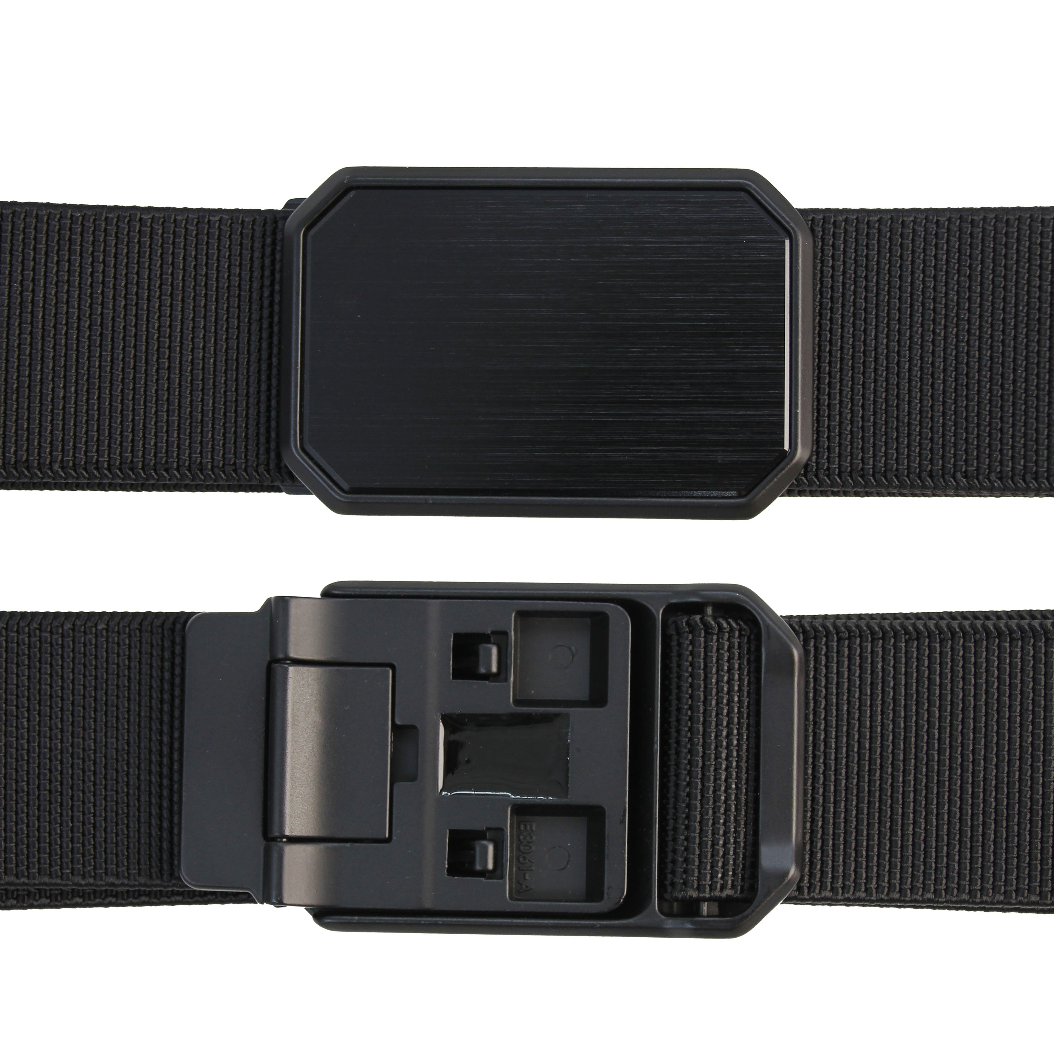 Alloy Magnetic Metal Buckle Free Custom Logo 1.5" New Arrival Magnetic Metal Buckle Men's Stretch Nylon Belt Elastic Jeans Belt