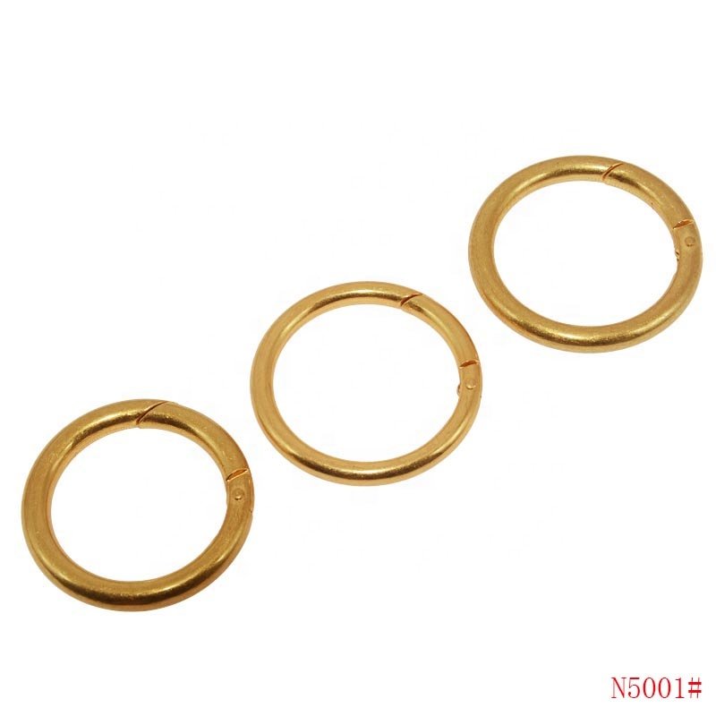 Custom Metal rings spring ring zinc alloy in stock hand bags hardware buckle keychain bag accessories
