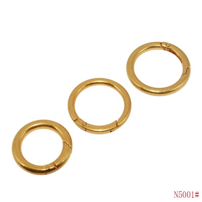 Custom Metal rings spring ring zinc alloy in stock hand bags hardware buckle keychain bag accessories