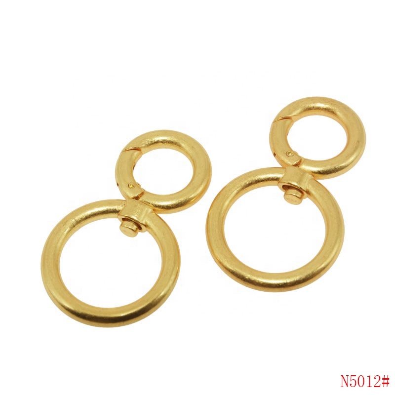 Custom Metal rings spring ring zinc alloy in stock hand bags hardware buckle keychain bag accessories
