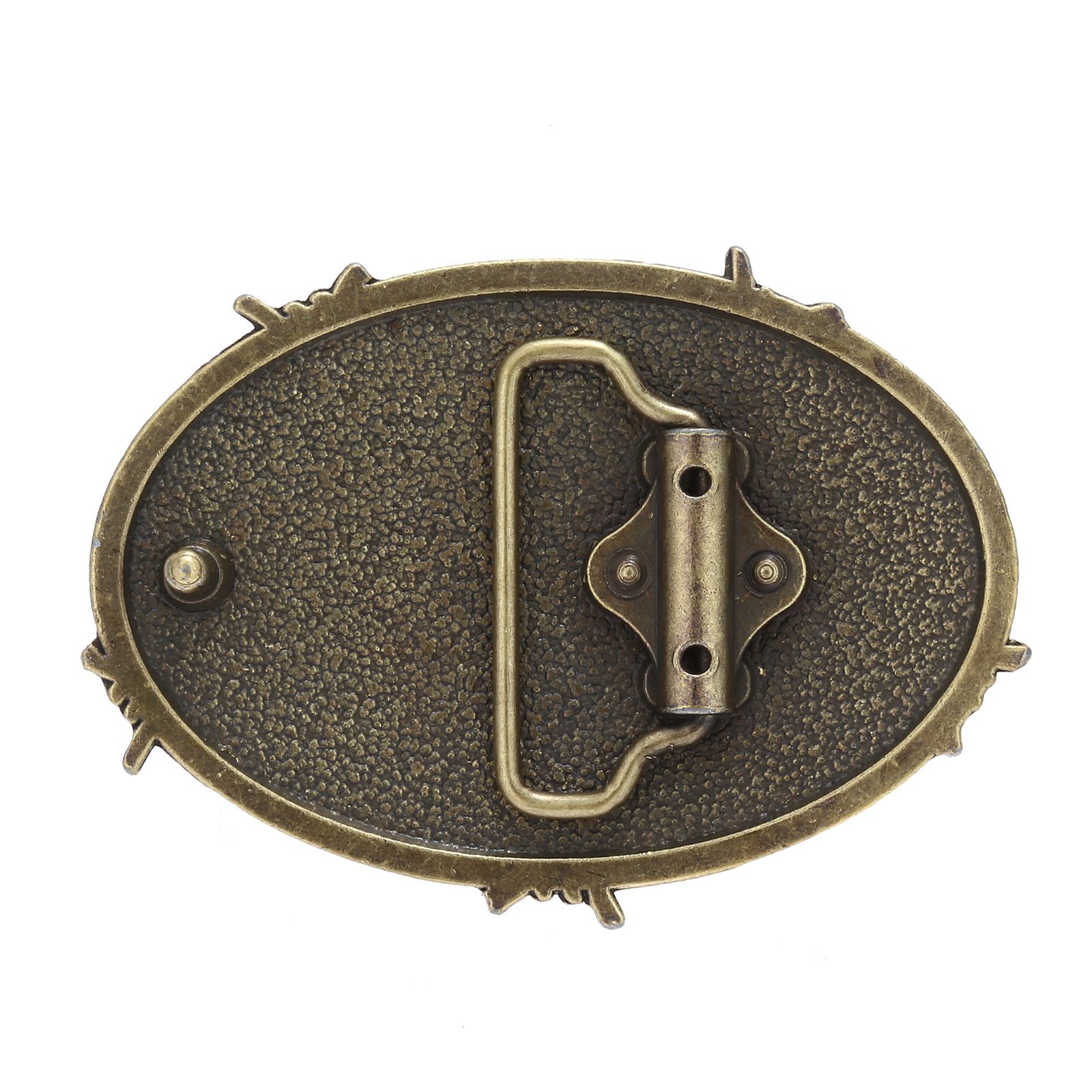 Direct factory customized zinc alloy bull head western name plate western belt metal cowboy buckle for men