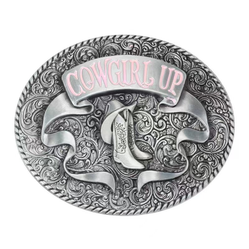 Custom Logo Western Fashion Designers Stainless Steel Belt Buckle Ladies Men Women Cowboy Customize Belt Buckle
