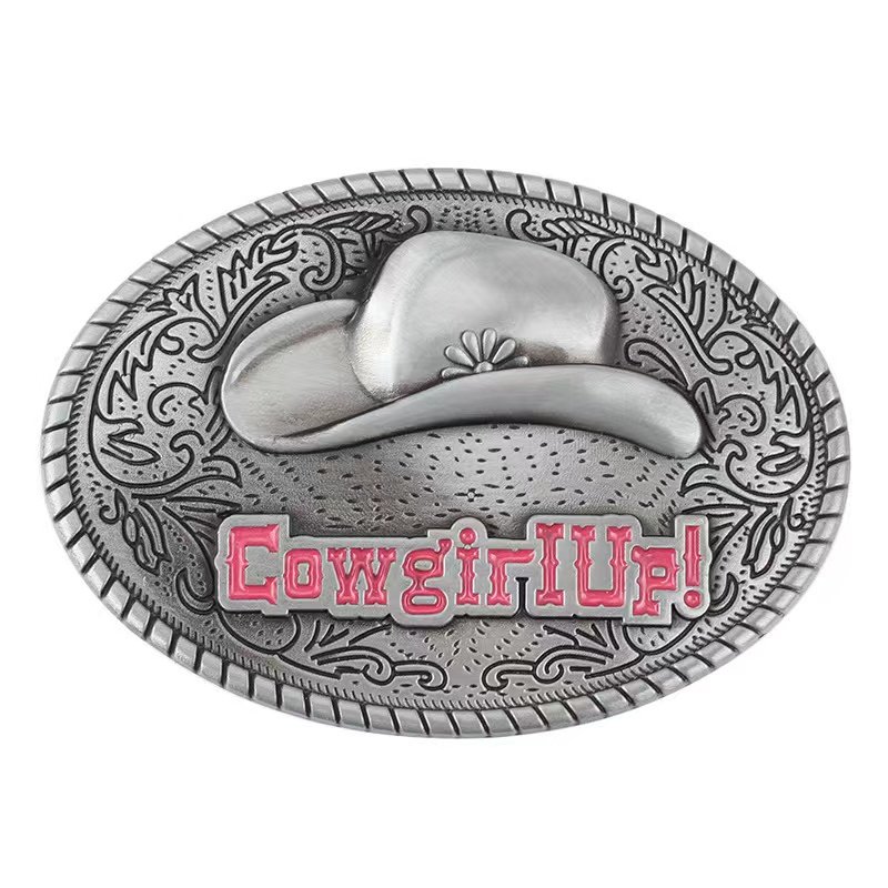 Custom Logo Western Fashion Designers Stainless Steel Belt Buckle Ladies Men Women Cowboy Customize Belt Buckle