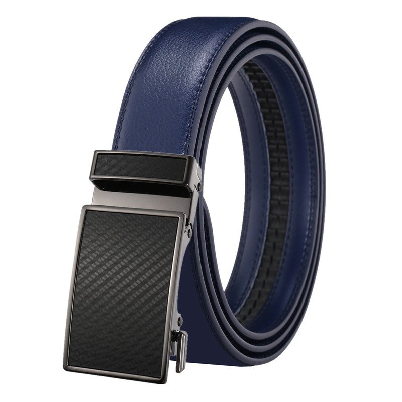 LQbelt 35MM Men's Automatic Buckle Belt Genuine Leather Belts For Men Custom LOGO Ratchet Belt OEM Factory