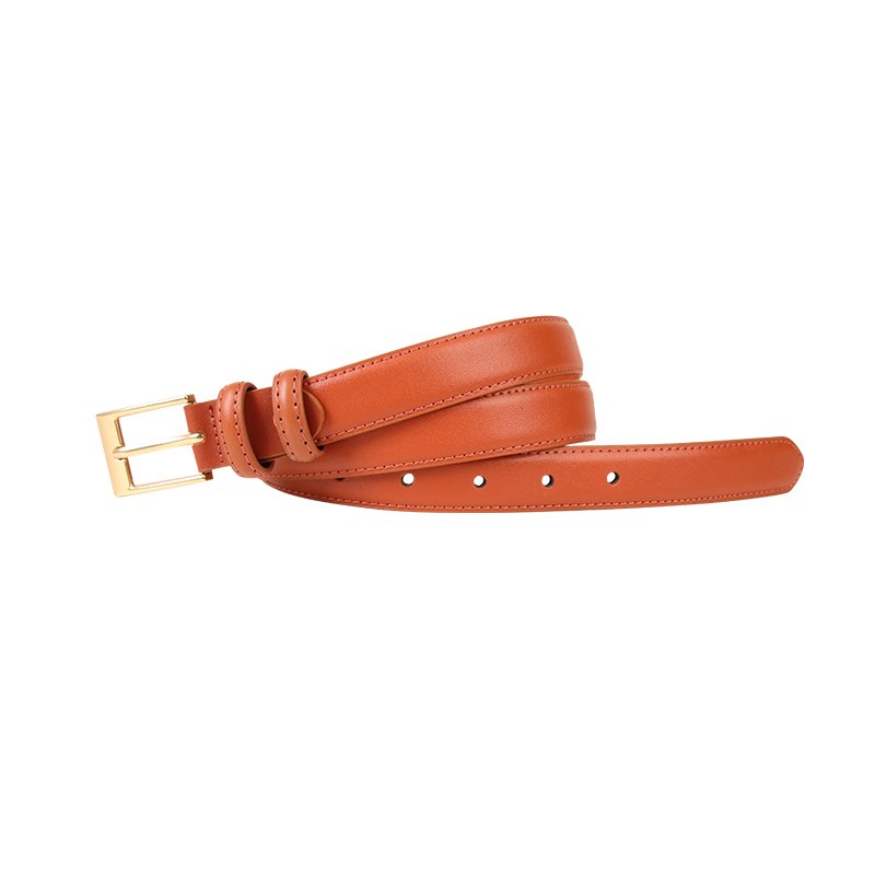 Women's Classic All-Match Genuine Cow Hide Leather Belt with Alloy Pin Buckle New Style for Everyday Use