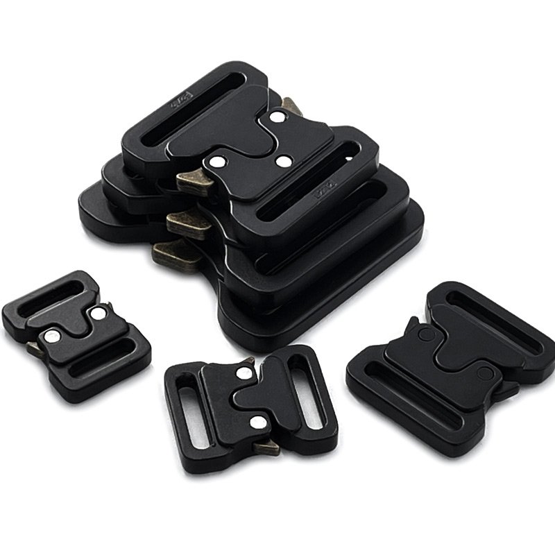 Heavy Duty DIY Craft Matte Black Custom Small Quick Release Side Metal 20mm Tactical Belt Buckle