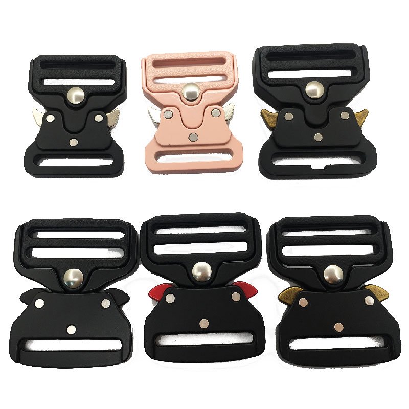 Heavy Duty DIY Craft Matte Black Custom Small Quick Release Side Metal 20mm Tactical Belt Buckle