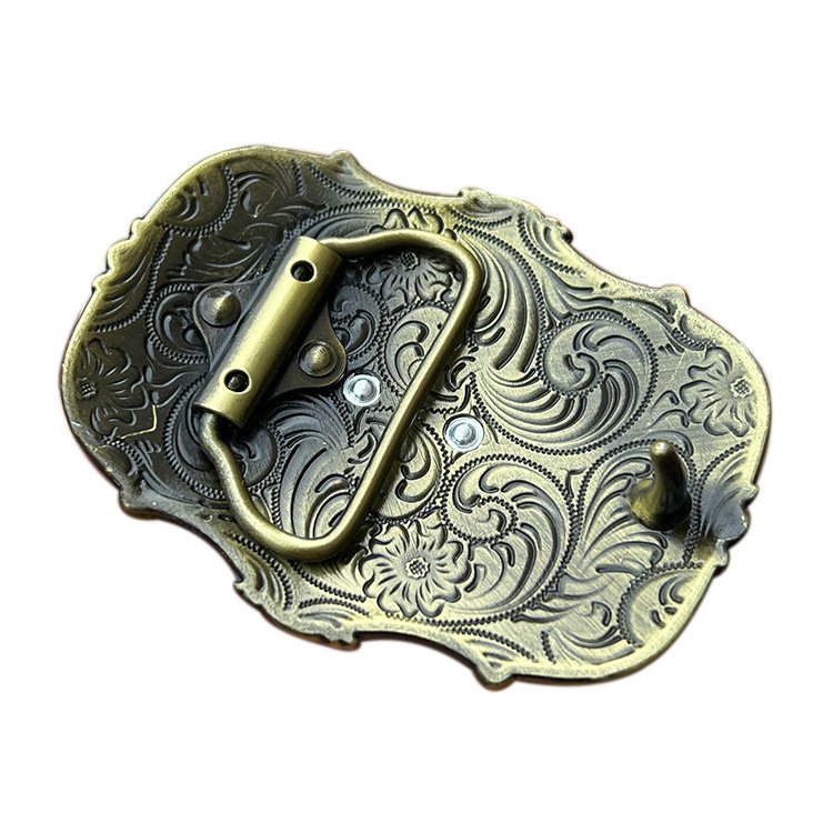 Western Cowboy Antique Boot belt buckle cow head 3d embossed western buckle
