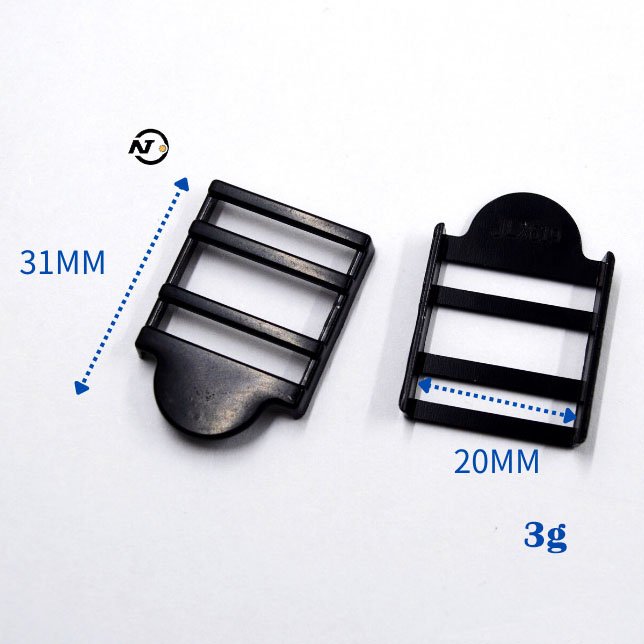 25mm Adjustable Backpack Strap Metal Ladder Lock Tri-Glide Tension Lock Slide Buckle