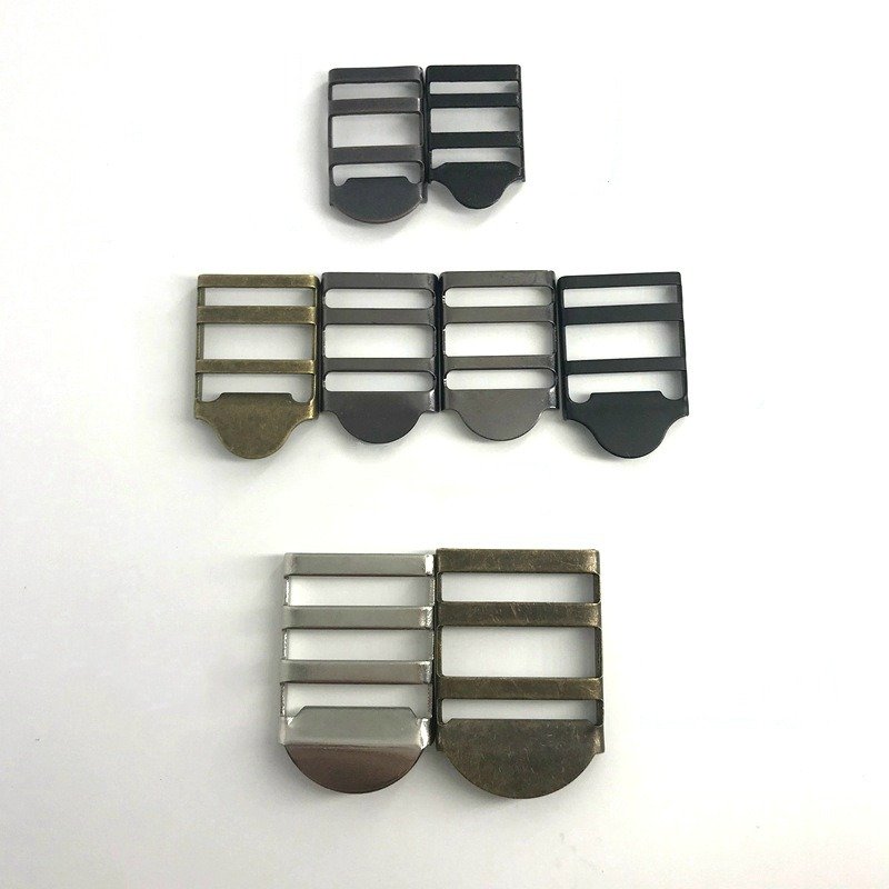 16mm/20mm Custom Size Metal Brass/Iron Ladder Lock Slider Adjustable Open Ladder Ratchet Buckle Strap Buckle