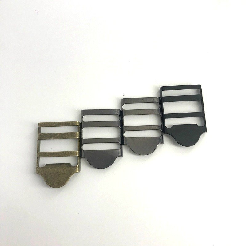 16mm/20mm Custom Size Metal Brass/Iron Ladder Lock Slider Adjustable Open Ladder Ratchet Buckle Strap Buckle