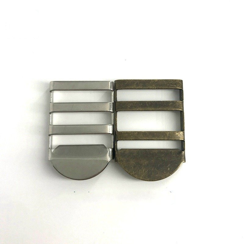 16mm/20mm Custom Size Metal Brass/Iron Ladder Lock Slider Adjustable Open Ladder Ratchet Buckle Strap Buckle