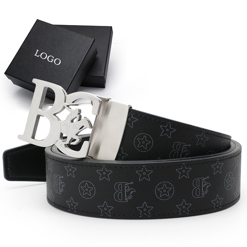 Custom men cowhide leather belt with steel buckle custom design leather waist belts for men