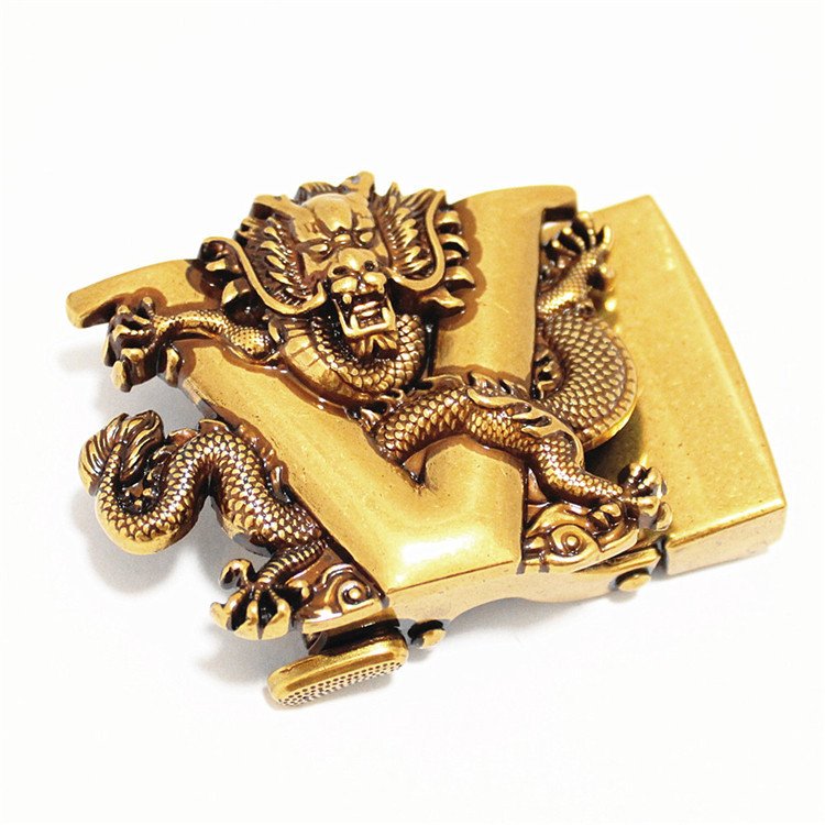 OEM Gold Automatic Buckle 35mm Wide Custom Belt Buckle Logo Metal Buckle for Belt