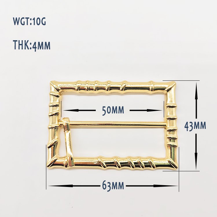 OEM ODM Customized New Design Zinc Alloy Pin Belt Buckles Metal Quick Release 50mm Square Golden Roller Buckle