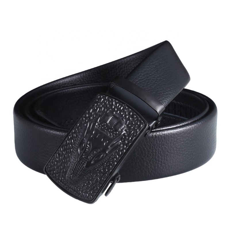 PU Microfiber Material Mens Automatic Buckle Cheap Wholesale Belts For Man