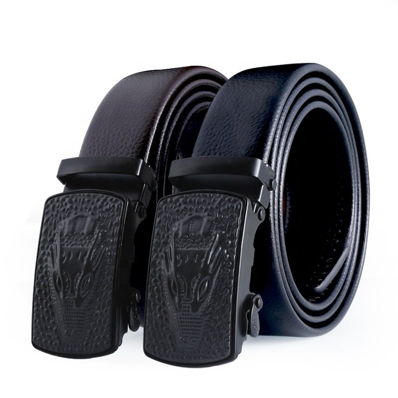 PU Microfiber Material Mens Automatic Buckle Cheap Wholesale Belts For Man