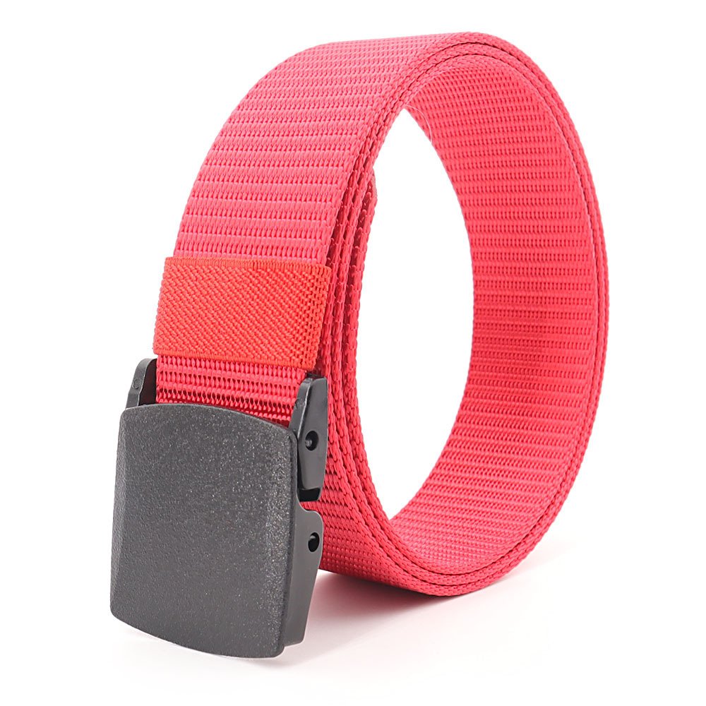 Sales of customized 1.5-inch men's outdoor leisure nylon lightweight canvas webbing wear-resistant plastic buckle belt