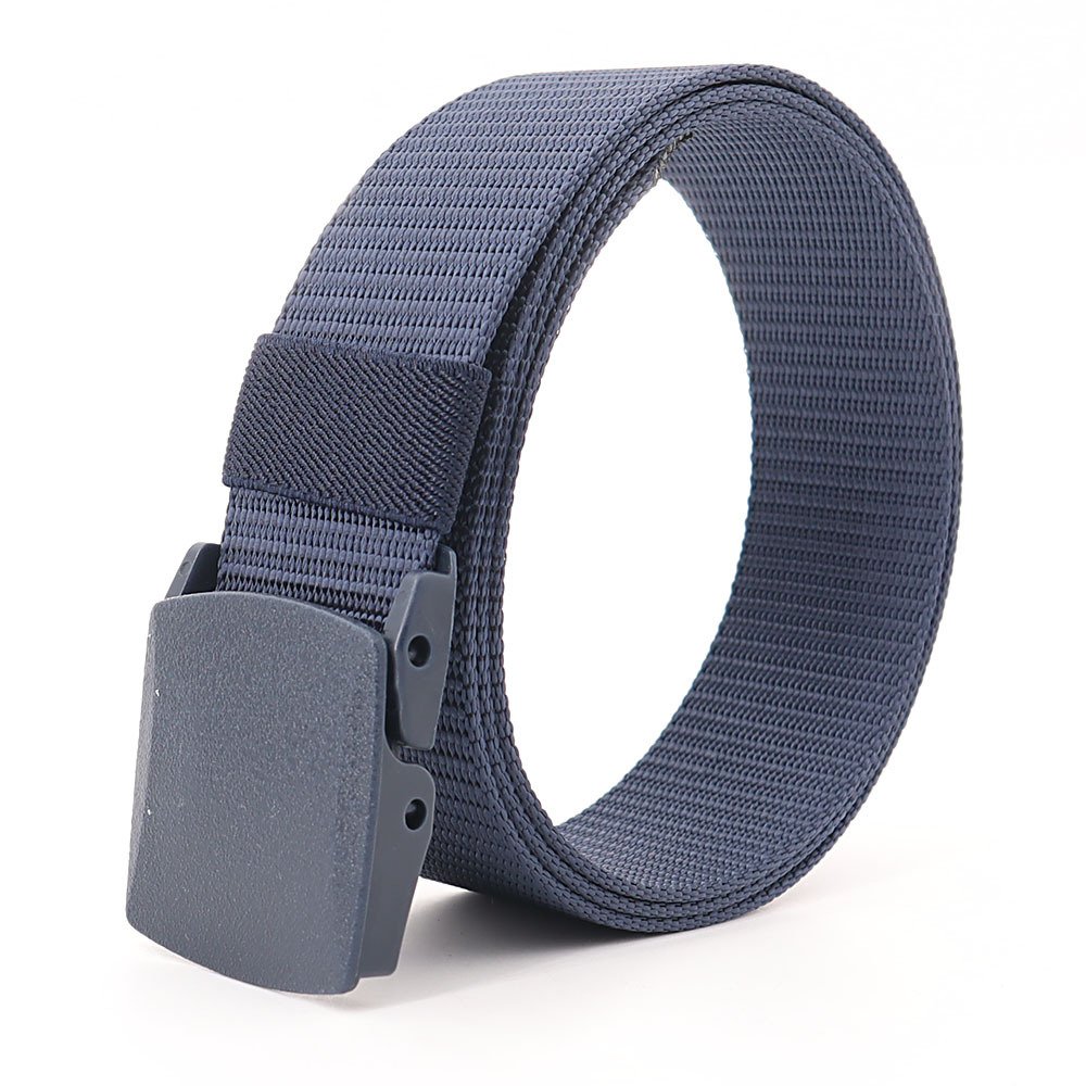 Sales of customized 1.5-inch men's outdoor leisure nylon lightweight canvas webbing wear-resistant plastic buckle belt