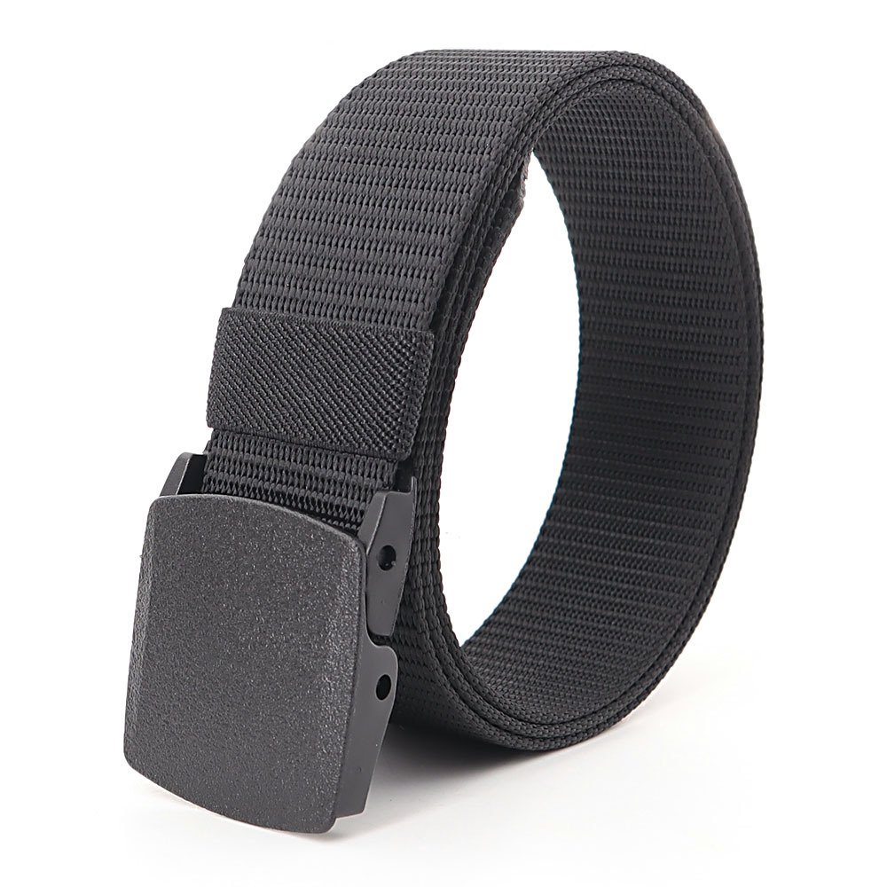 Sales of customized 1.5-inch men's outdoor leisure nylon lightweight canvas webbing wear-resistant plastic buckle belt