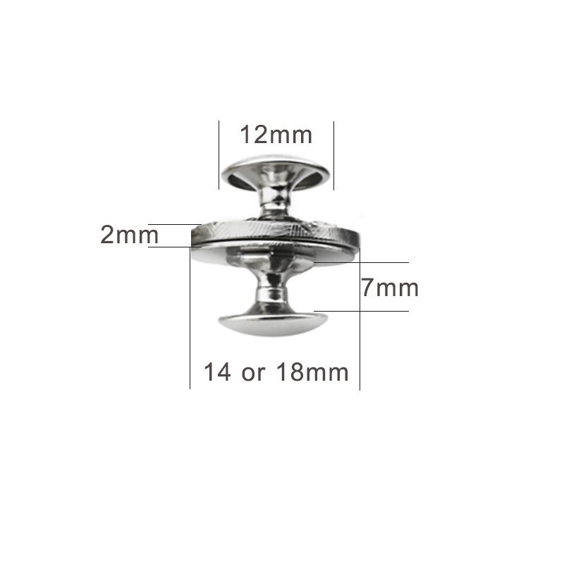 (200 Sets /BOX) 14/18 mm Magnetic Button Bags Magnet Buckle Wallet Buttons Metal Snap-Fastener Magnetic Clasps Leather Rivets