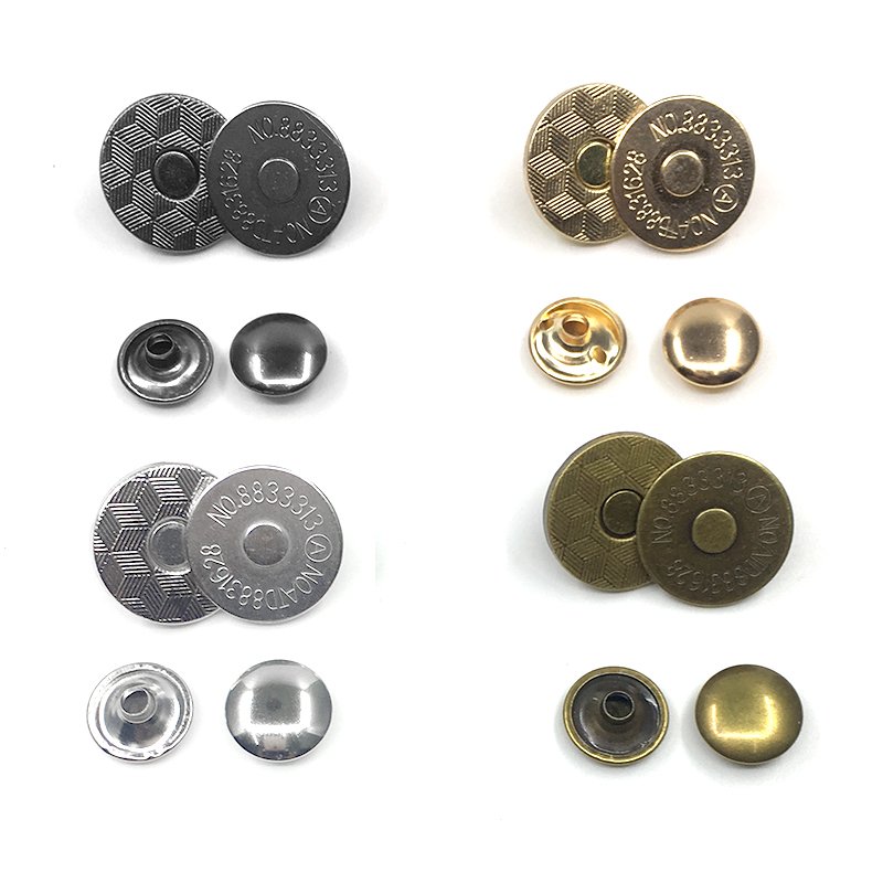 (200 Sets /BOX) 14/18 mm Magnetic Button Bags Magnet Buckle Wallet Buttons Metal Snap-Fastener Magnetic Clasps Leather Rivets