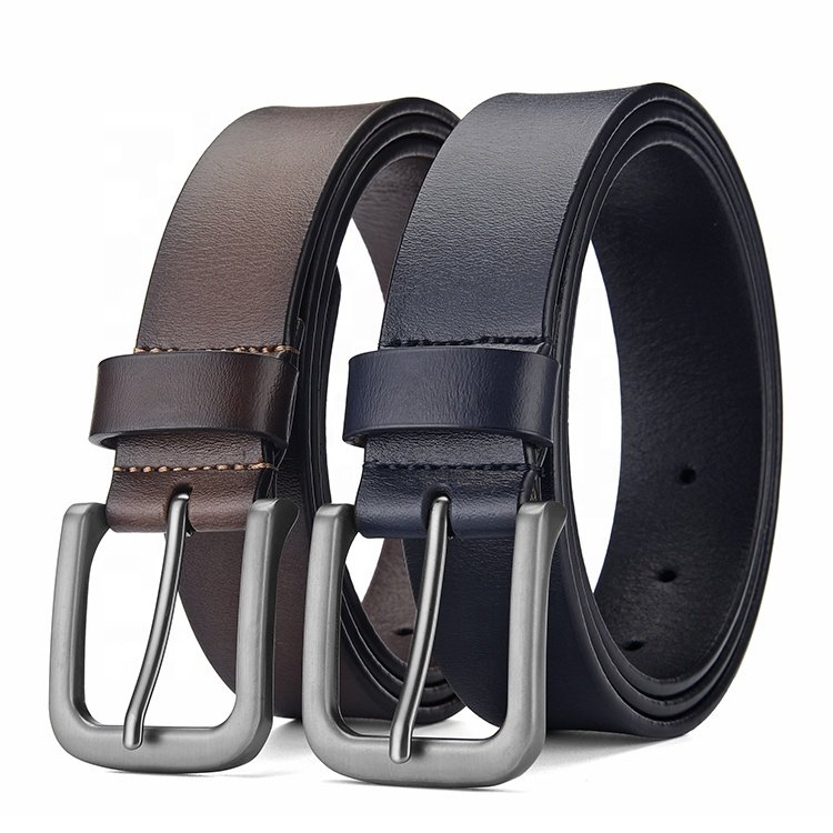 Wholesale Genuine Leather Classic Alloy Automatic Buckle Custom Designer Men Belts High Quality