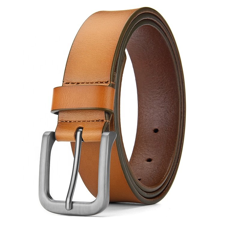 Wholesale Genuine Leather Classic Alloy Automatic Buckle Custom Designer Men Belts High Quality