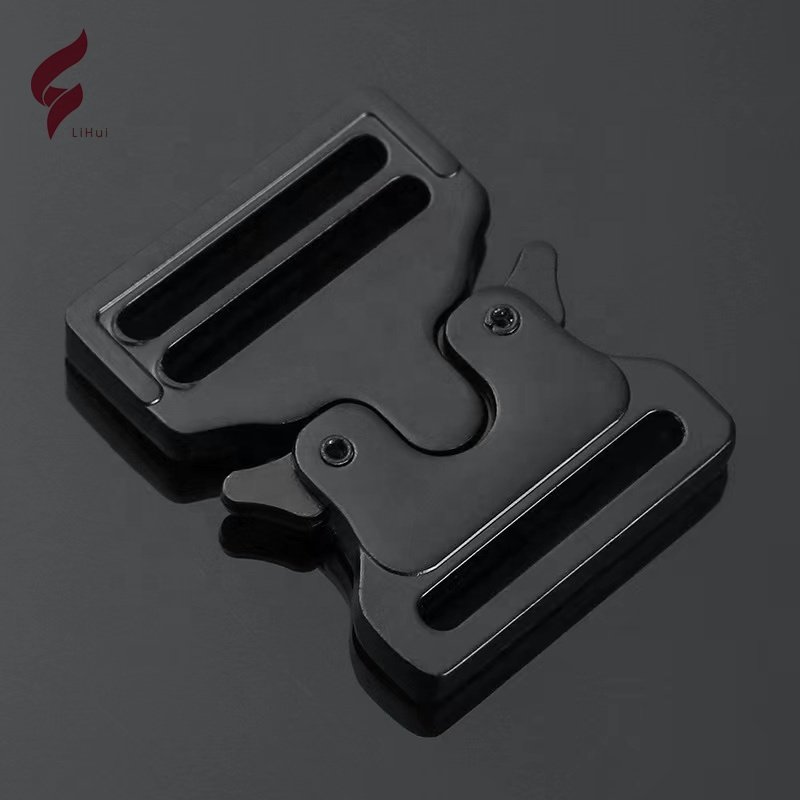 Lihui Custom detachable webbing new metal tactical belt buckle 1inch quick release buckle