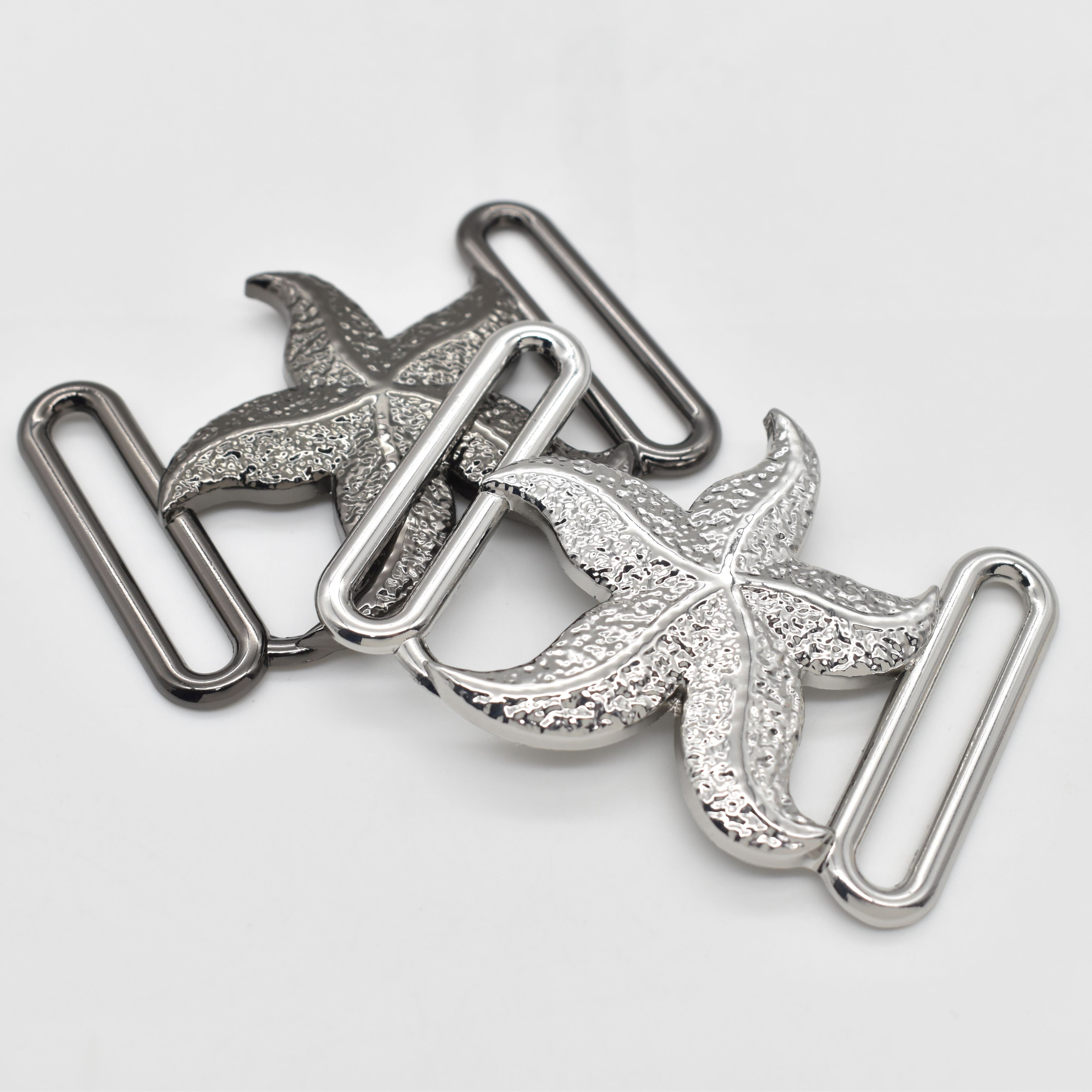 Factory price custom starfish shape custom starfish shape rust-proof bikini buckle For Luxury Swimsuit/Bra/Beach Bikini