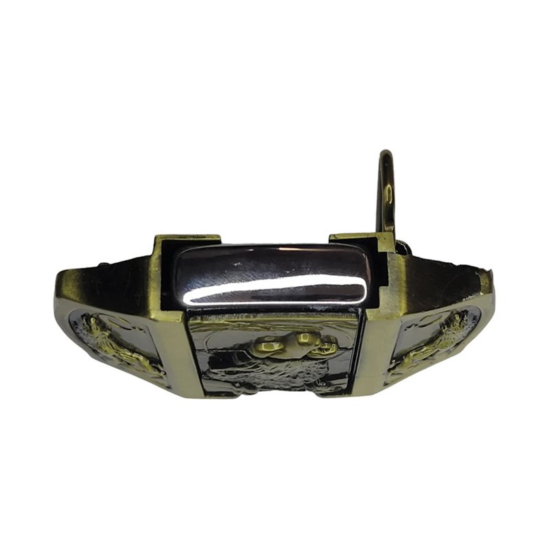 Wholesale Custom Logo Western Cowboy Luxury 3D Brass Metal Belt Buckles Lighter For Men