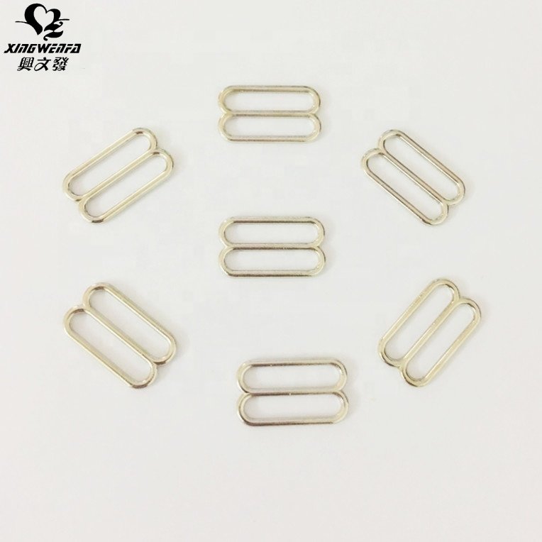 Underwear accessories bra buckle 15mm zinc alloy Nickel free bra strap adjuster silver ring