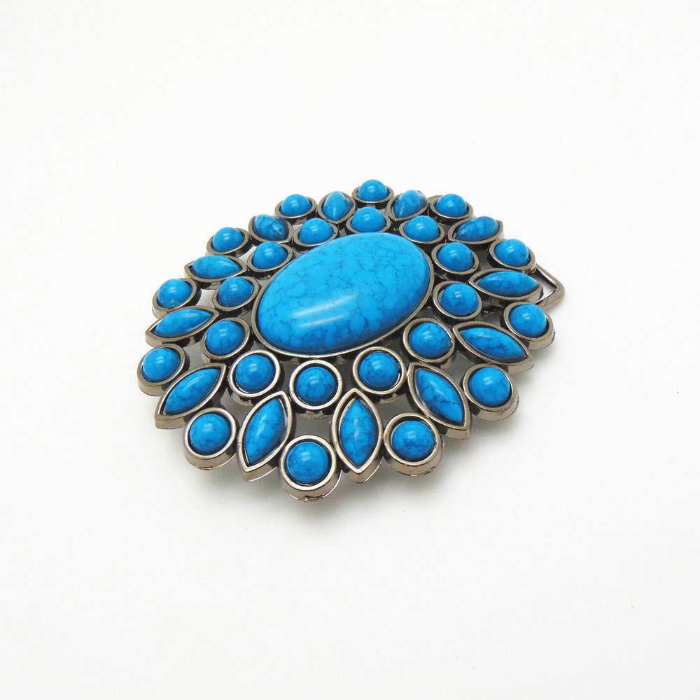 wholesale western cowboy belt buckle Vintage gemstone western belt buckle for men