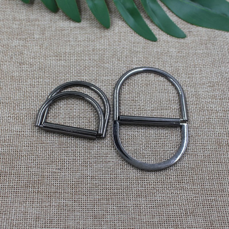 Factory direct high quality alloy metal double d ring roller buckle for clothing