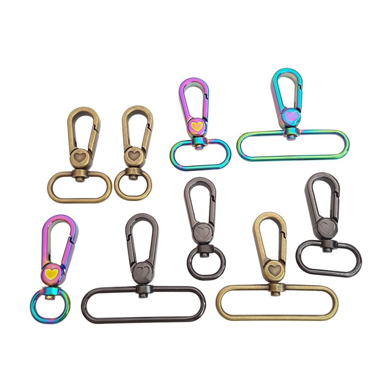 New product luggage hardware accessories key chain D ring O ring square ring connection buckle rotary lock