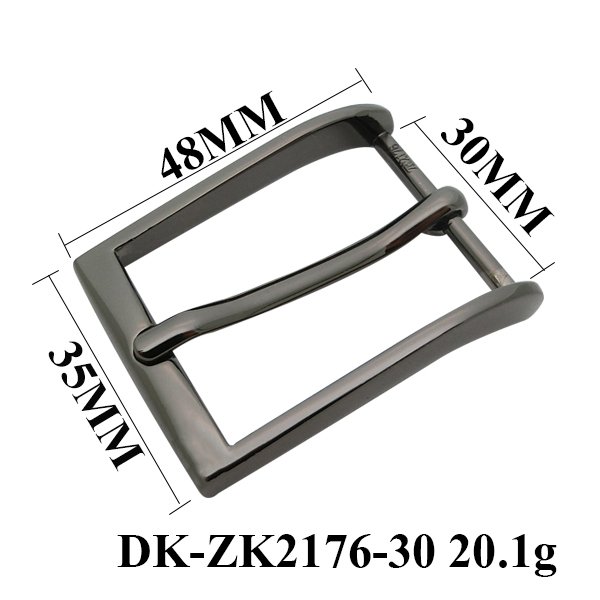 Handbags Accessories Inner Size 30MM Metal Shiny Gunmetal Single Pin Buckles For Men Genuine Leather Belt