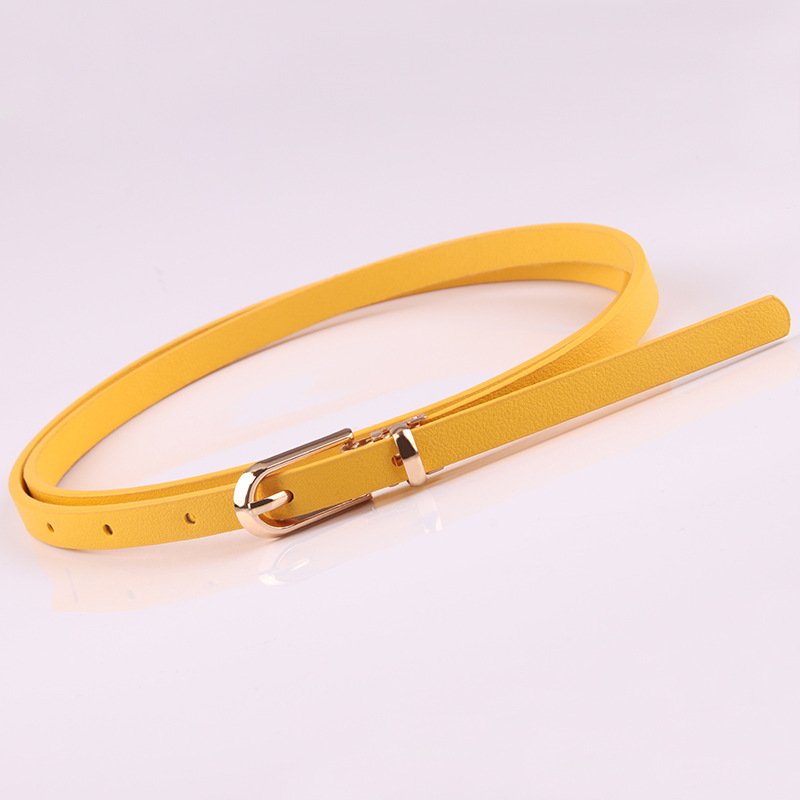 New Style Multicolor Decorative Dress Sweater Thin Belt Women's Versatile Pin Buckle PU Small Waistbands