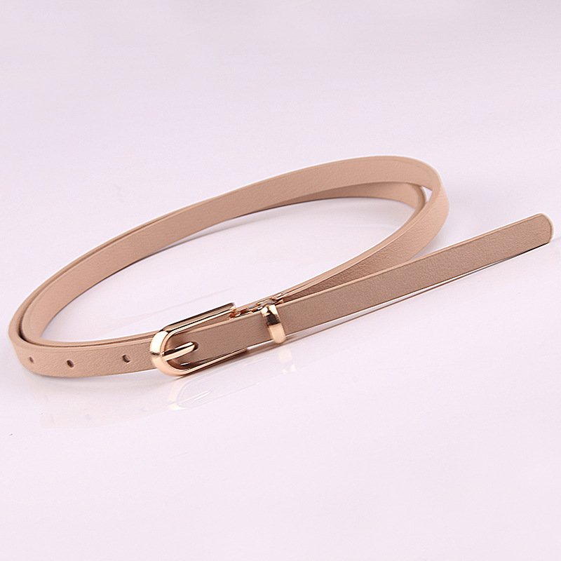 New Style Multicolor Decorative Dress Sweater Thin Belt Women's Versatile Pin Buckle PU Small Waistbands