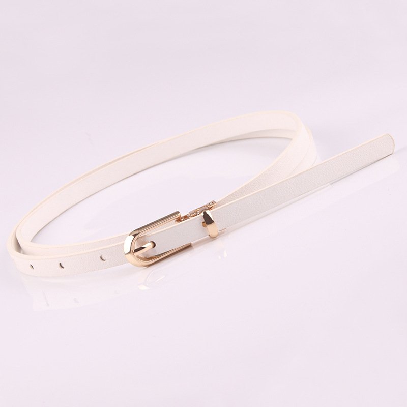 New Style Multicolor Decorative Dress Sweater Thin Belt Women's Versatile Pin Buckle PU Small Waistbands