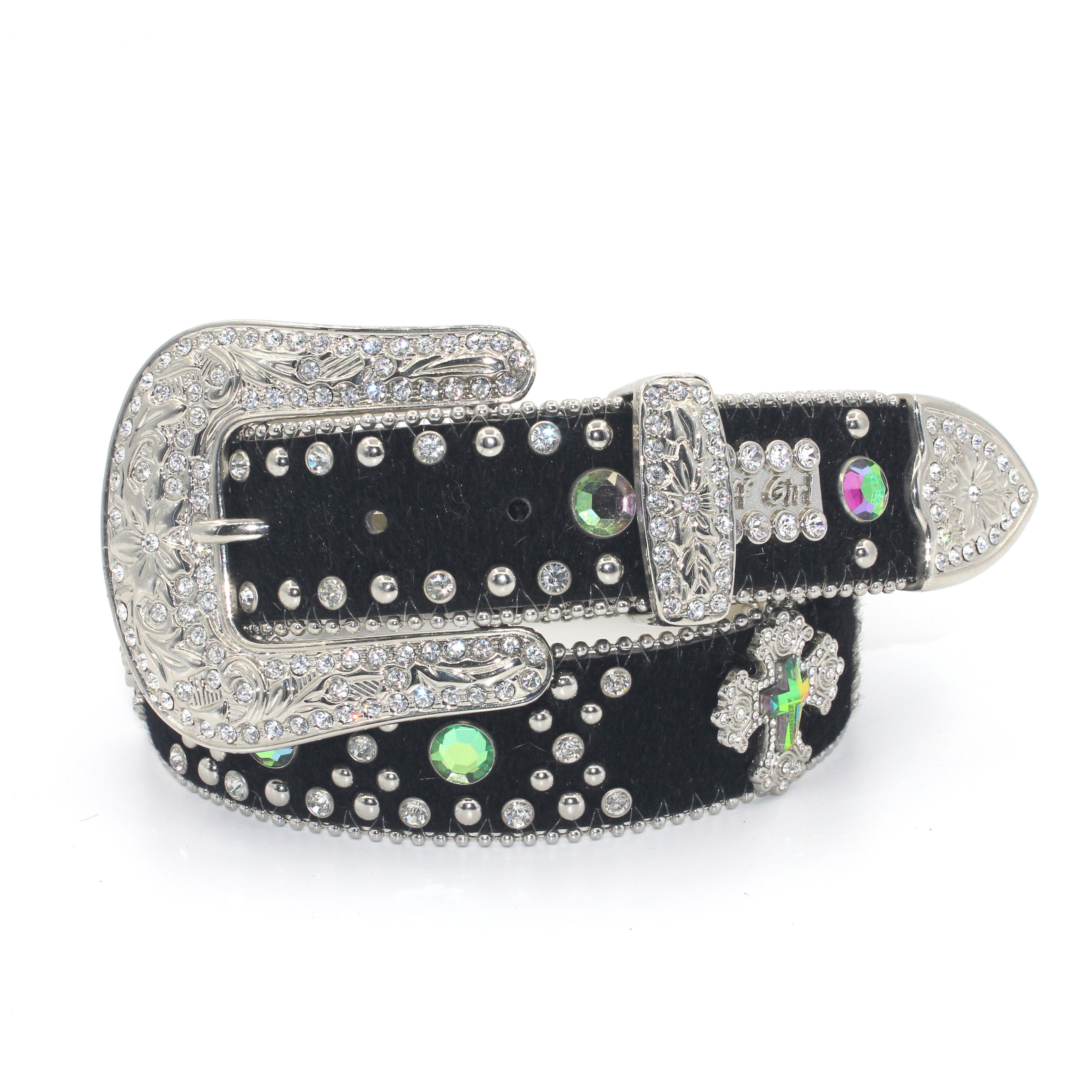 Custom logo PU leather rivet BB belt strap designer shiny no buckle diamond studded rhinestone belts strap for men women