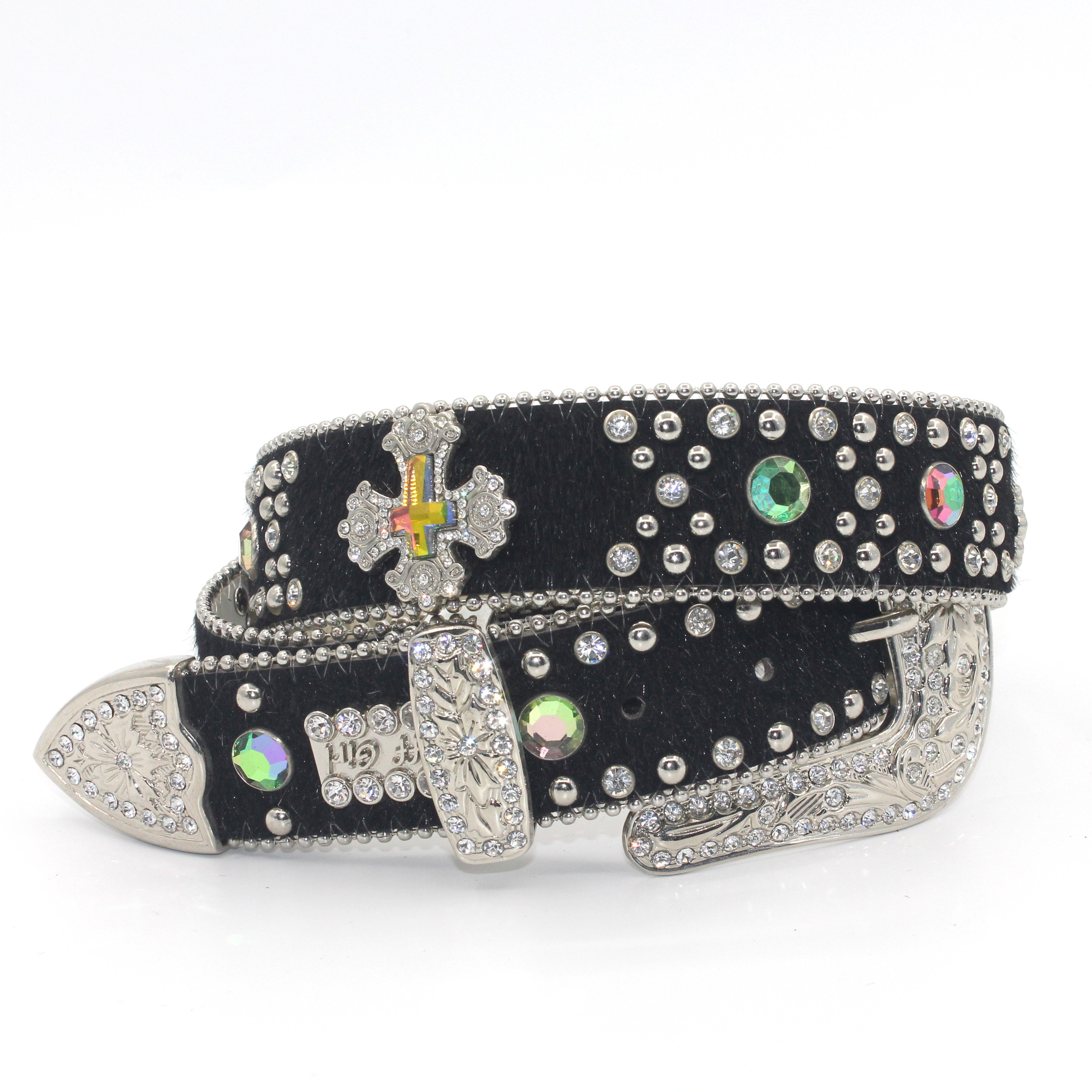 Custom logo PU leather rivet BB belt strap designer shiny no buckle diamond studded rhinestone belts strap for men women